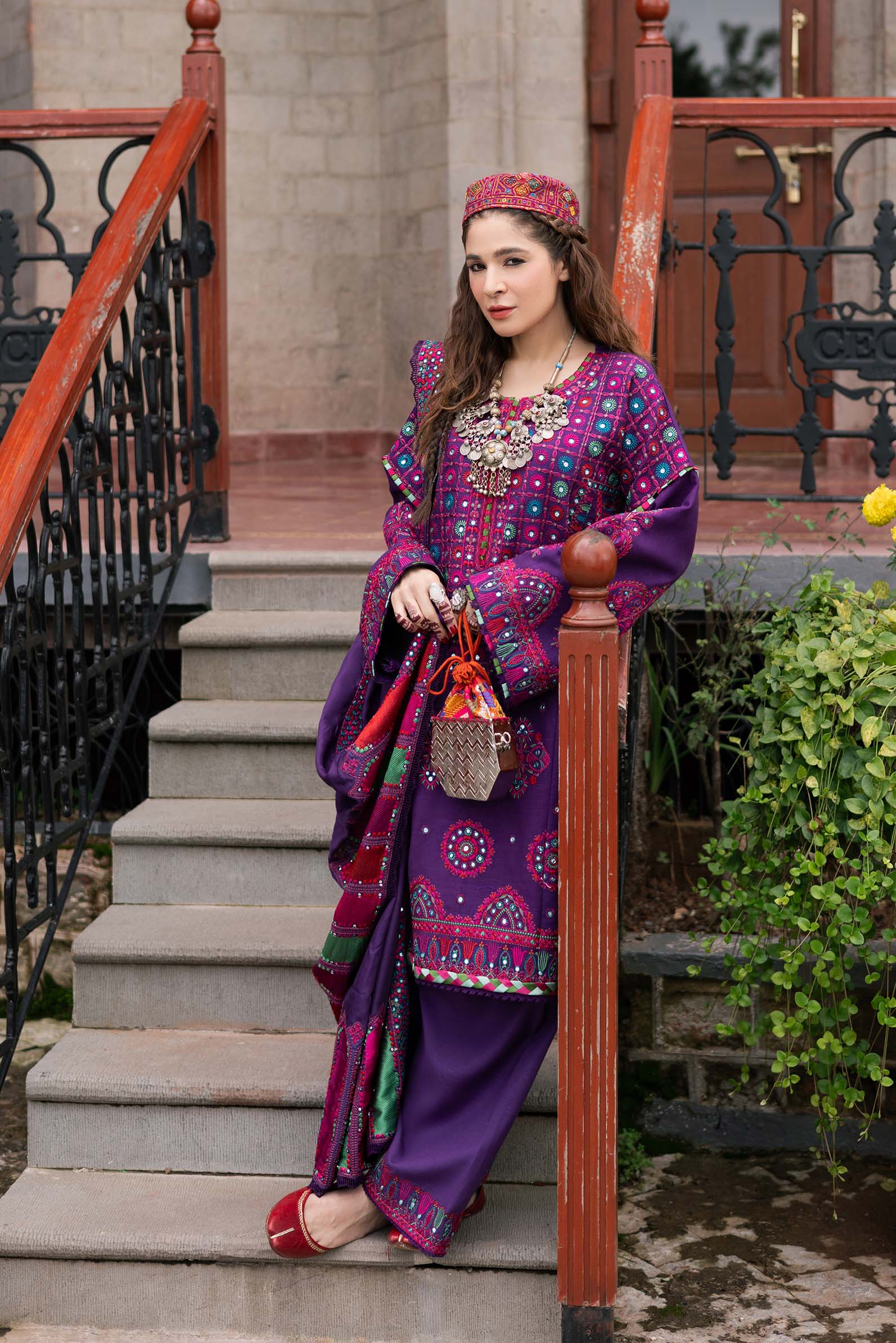 Maryam Hussain | Silk Edit |  Plum - Rang-e-Khaas