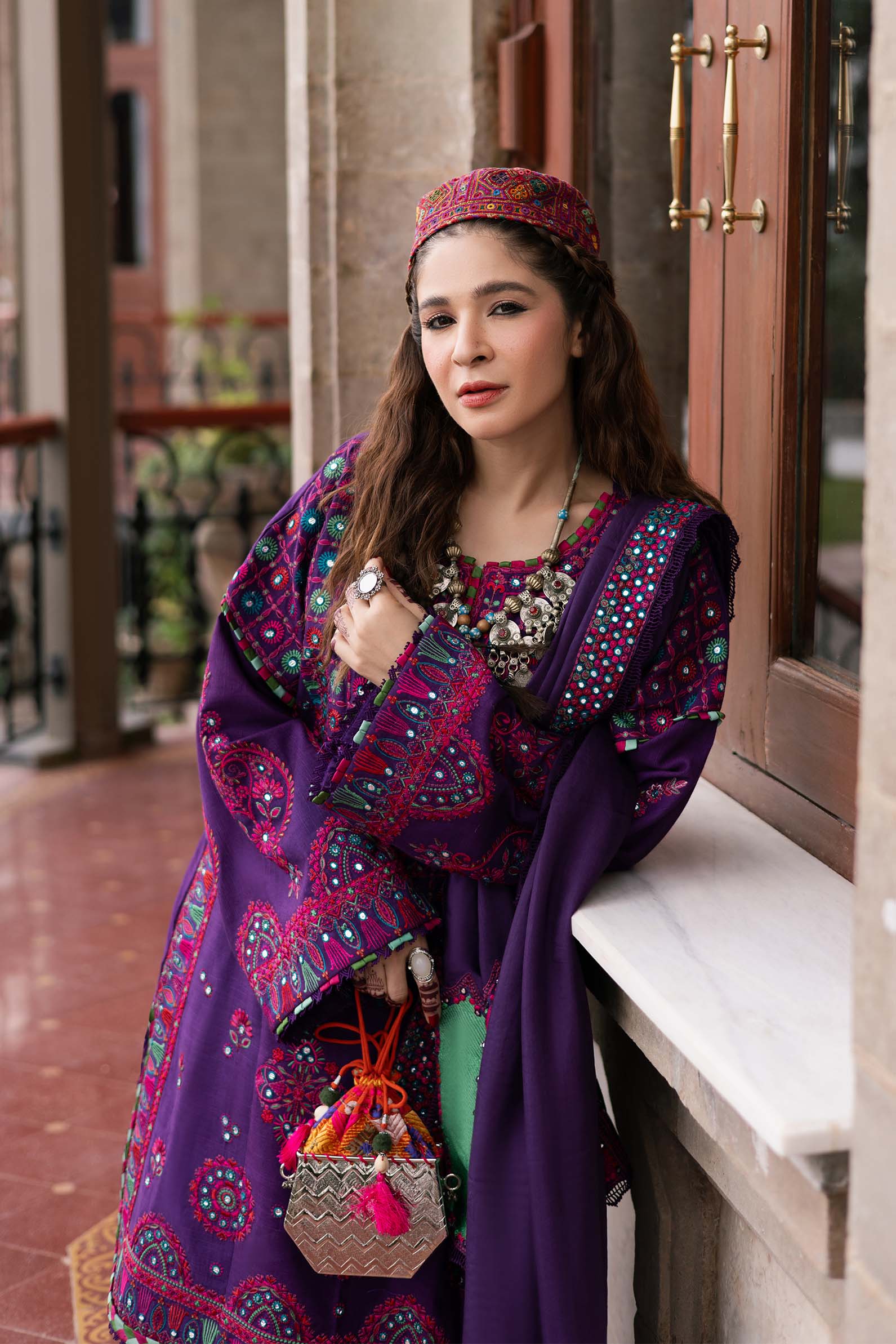 Maryam Hussain | Silk Edit |  Plum - Rang-e-Khaas