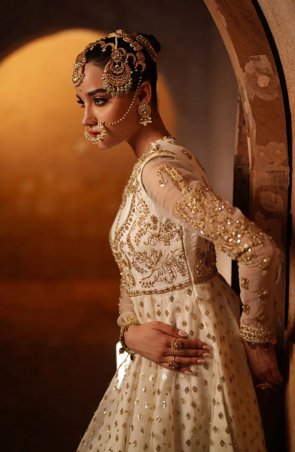 Maryum N Maria | Gul Posh Wedding Formals | Chand Bali - MS40066 - Rang-e-Khaas