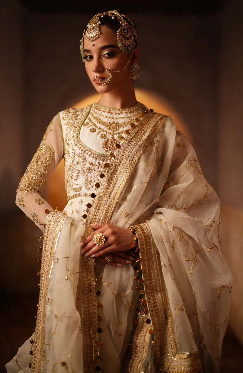 Maryum N Maria | Gul Posh Wedding Formals | Chand Bali - MS40066 - Rang-e-Khaas