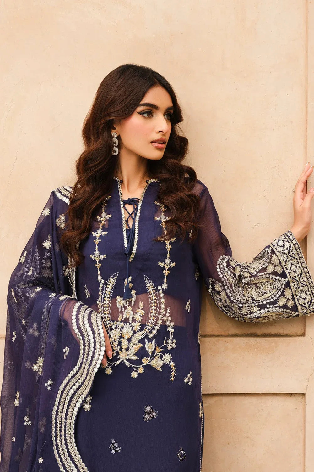 Maryum N Maria | Musk Formals |  ELAYA - FS40035 - Rang-e-Khaas