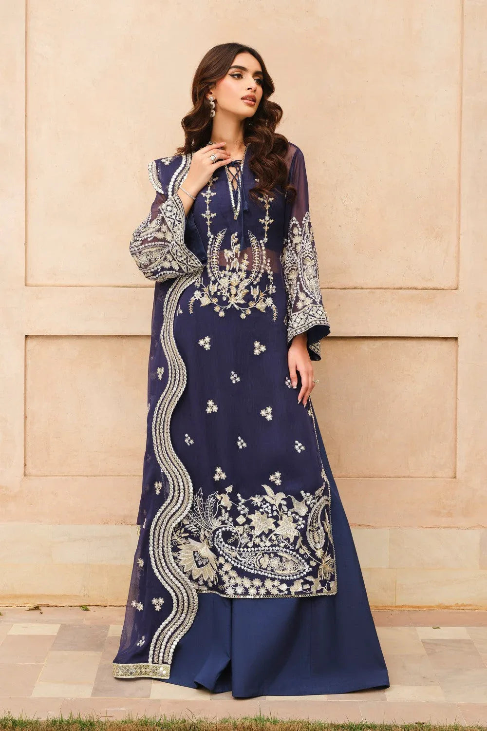 Maryum N Maria | Musk Formals |  ELAYA - FS40035 - Rang-e-Khaas