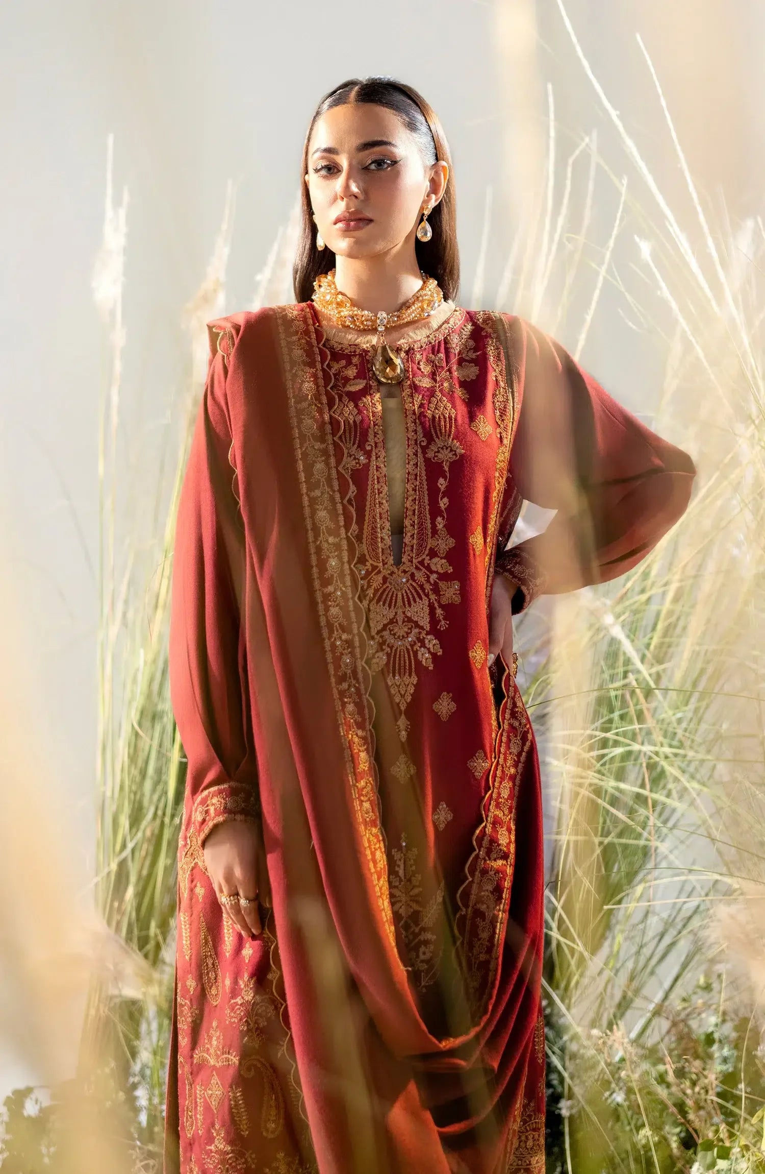 Maryum N Maria | Shehr Bano Winter 23 | HAESEL MW23558 - Rang-e-Khaas