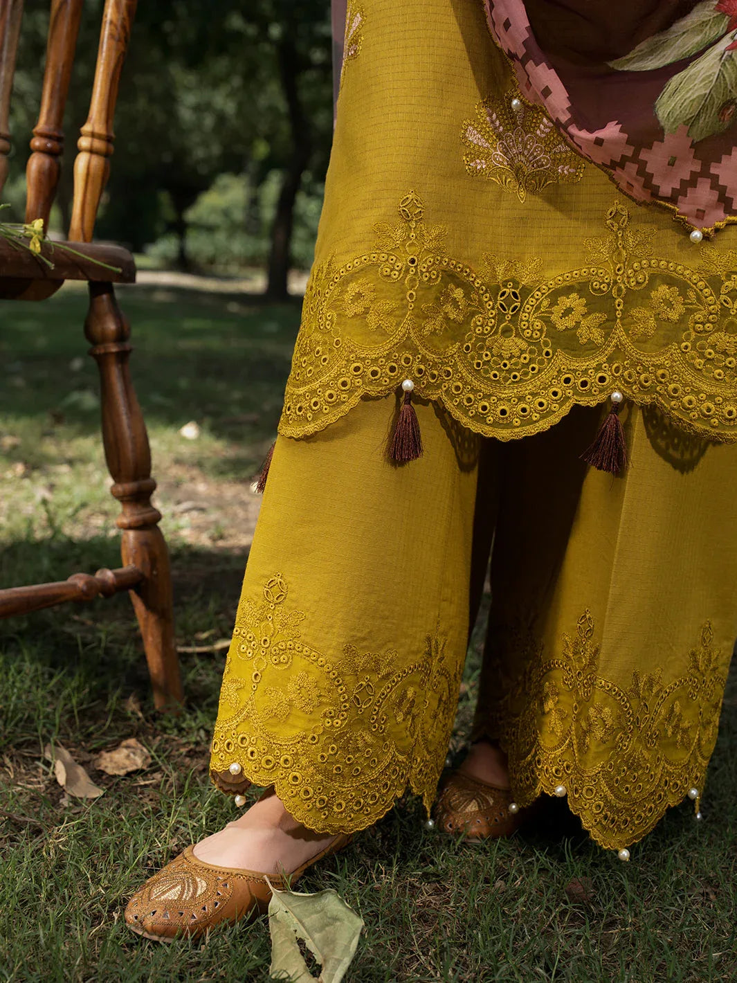 Hemstitch | The Garden Lawn | Matcha - Rang-e-Khaas