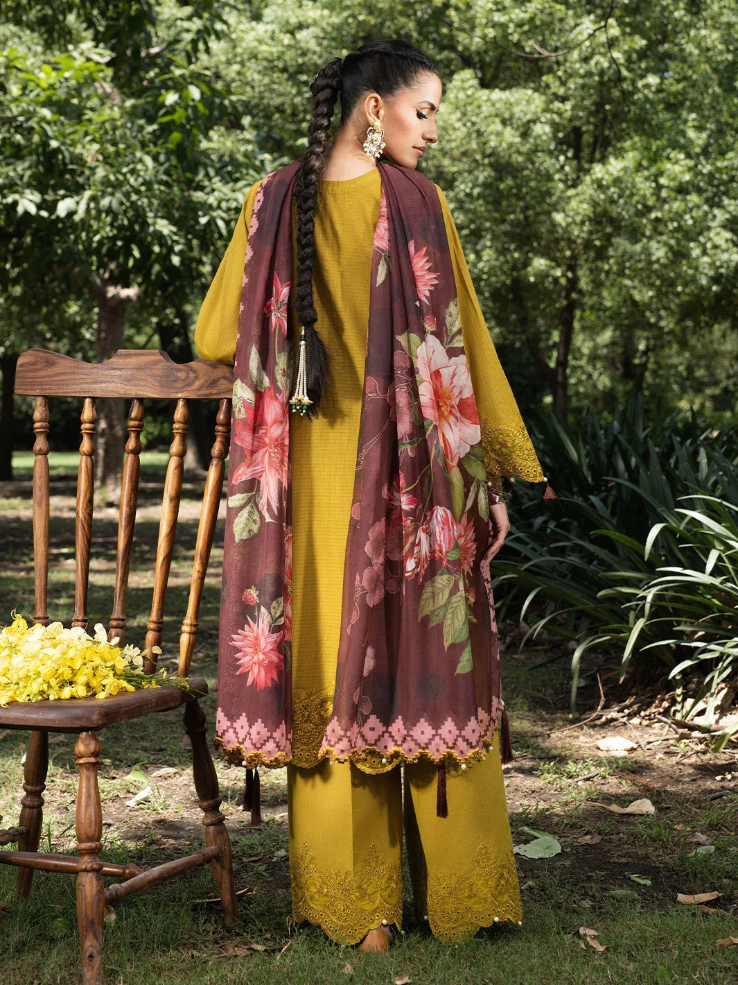 Hemstitch | The Garden Lawn | Matcha - Rang-e-Khaas