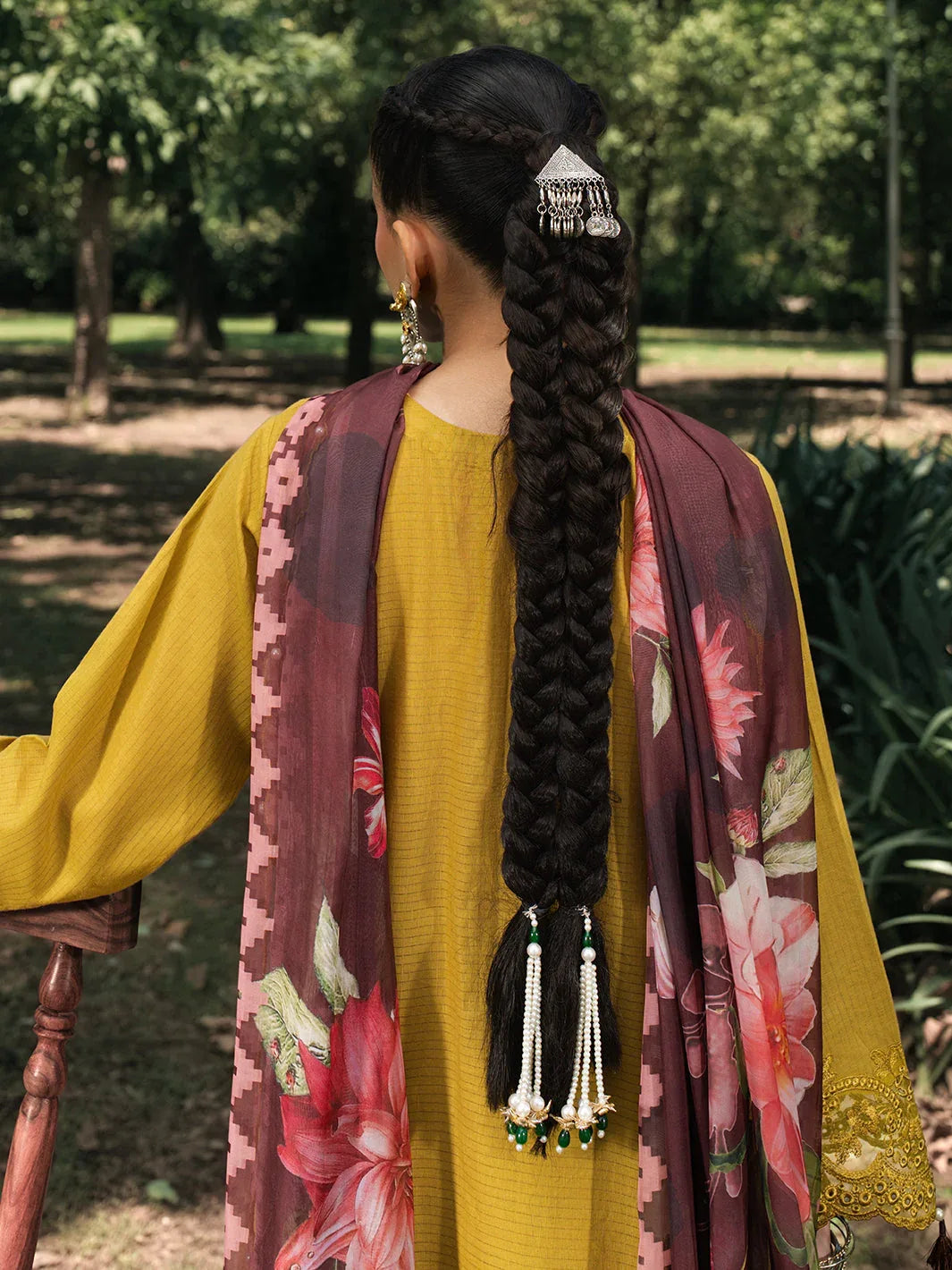 Hemstitch | The Garden Lawn | Matcha - Rang-e-Khaas