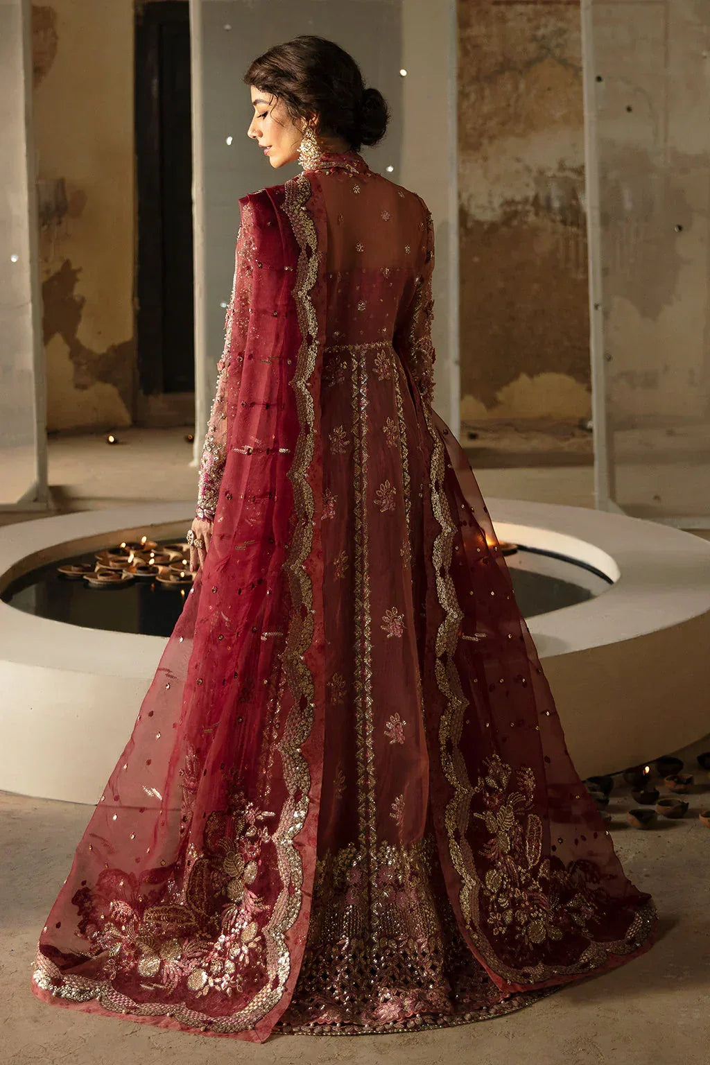 Hayat by Afrozeh Embroidered Organza 3Pc Suit AFH-24-04 MEHREEN - Rang-e-Khaas