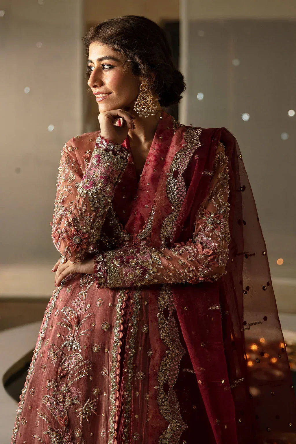 Hayat by Afrozeh Embroidered Organza 3Pc Suit AFH-24-04 MEHREEN - Rang-e-Khaas