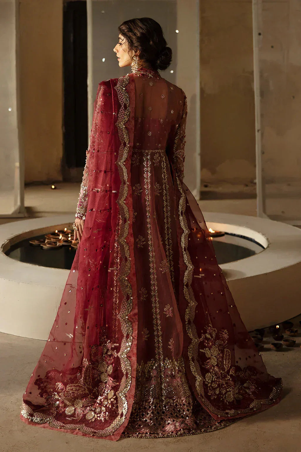 Hayat by Afrozeh Embroidered Organza 3Pc Suit AFH-24-04 MEHREEN - Rang-e-Khaas