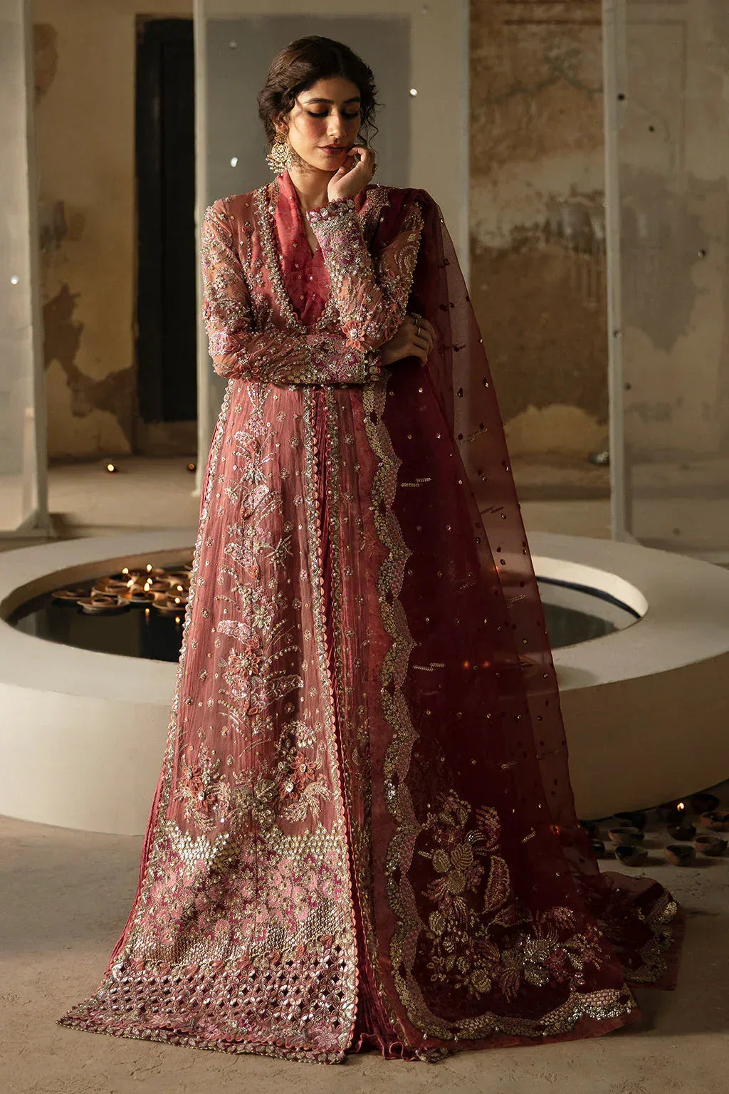 Hayat by Afrozeh Embroidered Organza 3Pc Suit AFH-24-04 MEHREEN - Rang-e-Khaas