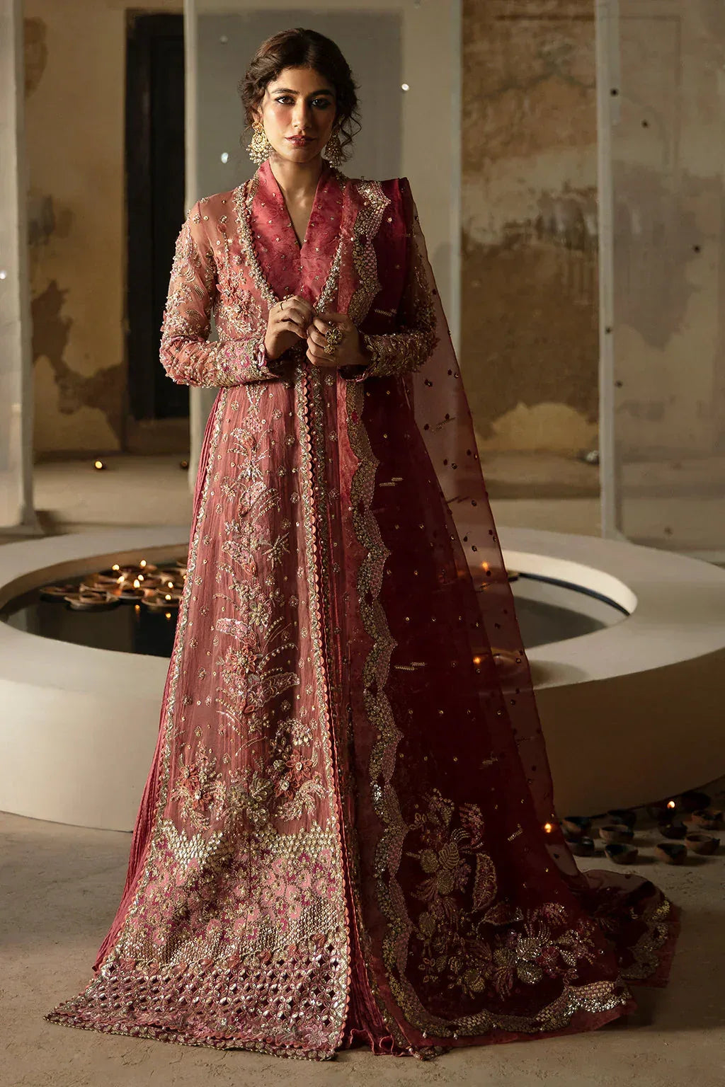 Hayat by Afrozeh Embroidered Organza 3Pc Suit AFH-24-04 MEHREEN - Rang-e-Khaas