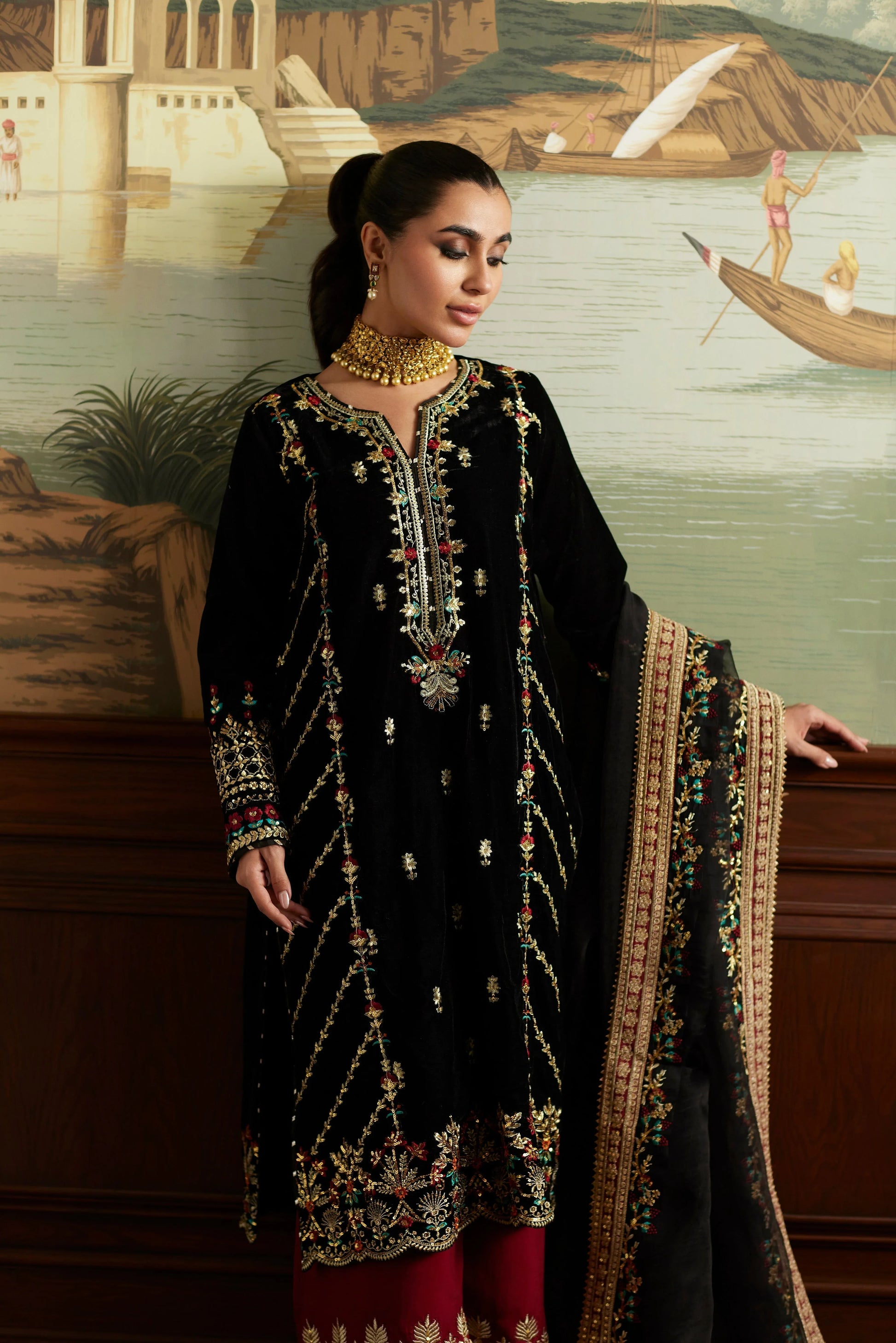 Mina Hassan | Velvet Luxe |  Jahan - Rang-e-Khaas