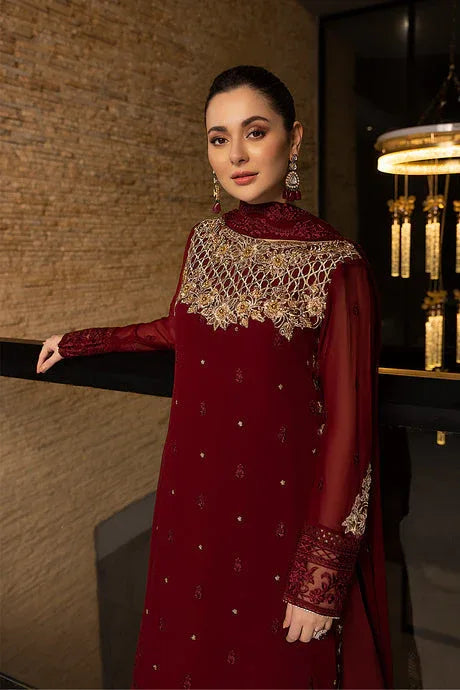 Azure | Embroidered Chiffon Collection | Mookaite - Rang-e-Khaas