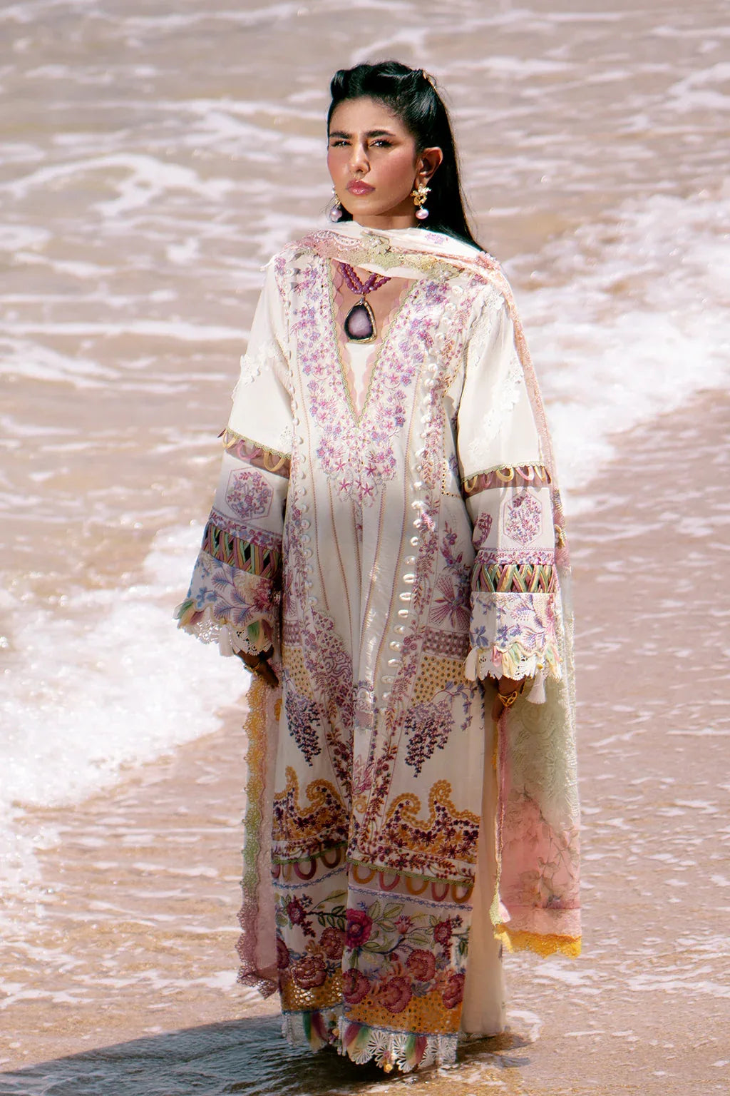 AJR Couture | Dastan Luxury Lawn 25 | Muse - Rang-e-Khaas