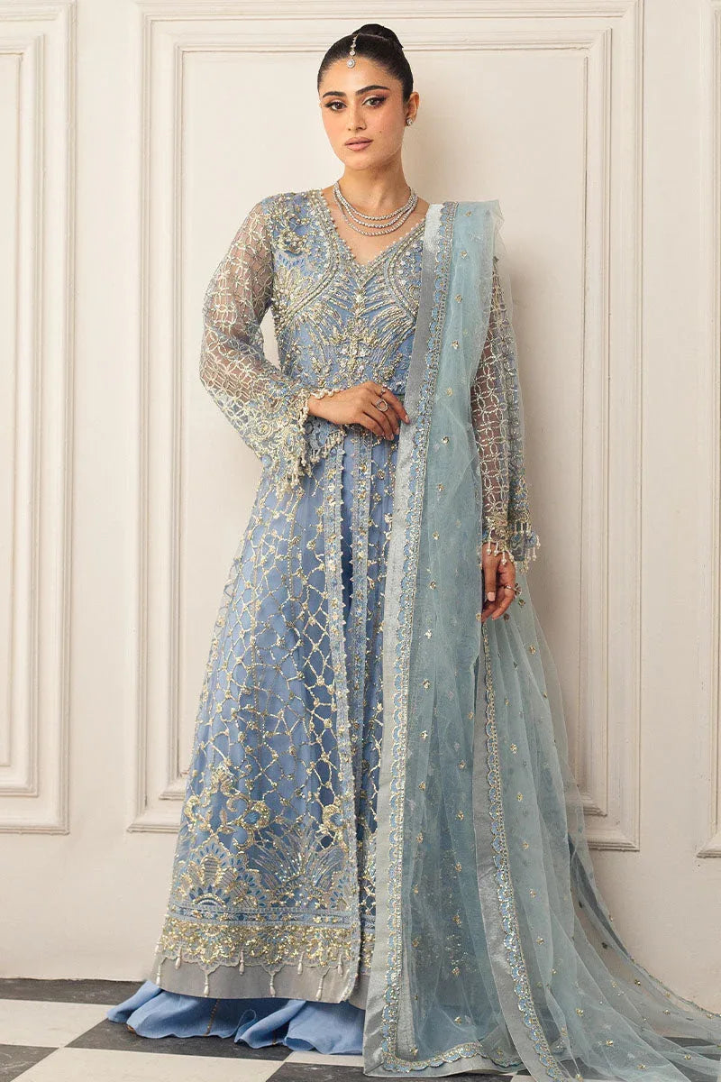 Mushq | Hemline Aura Debut Wedding Formals | PERIWINKLE - Rang-e-Khaas