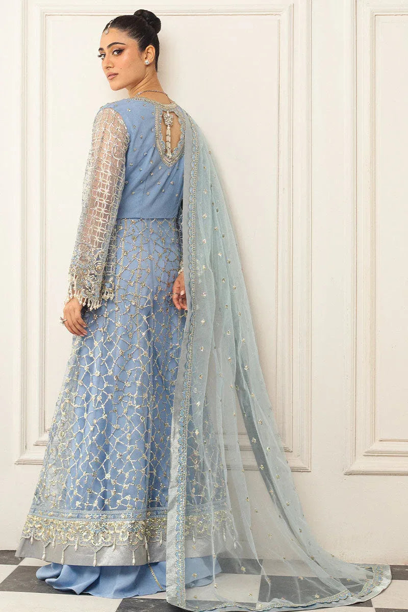 Mushq | Hemline Aura Debut Wedding Formals | PERIWINKLE - Rang-e-Khaas
