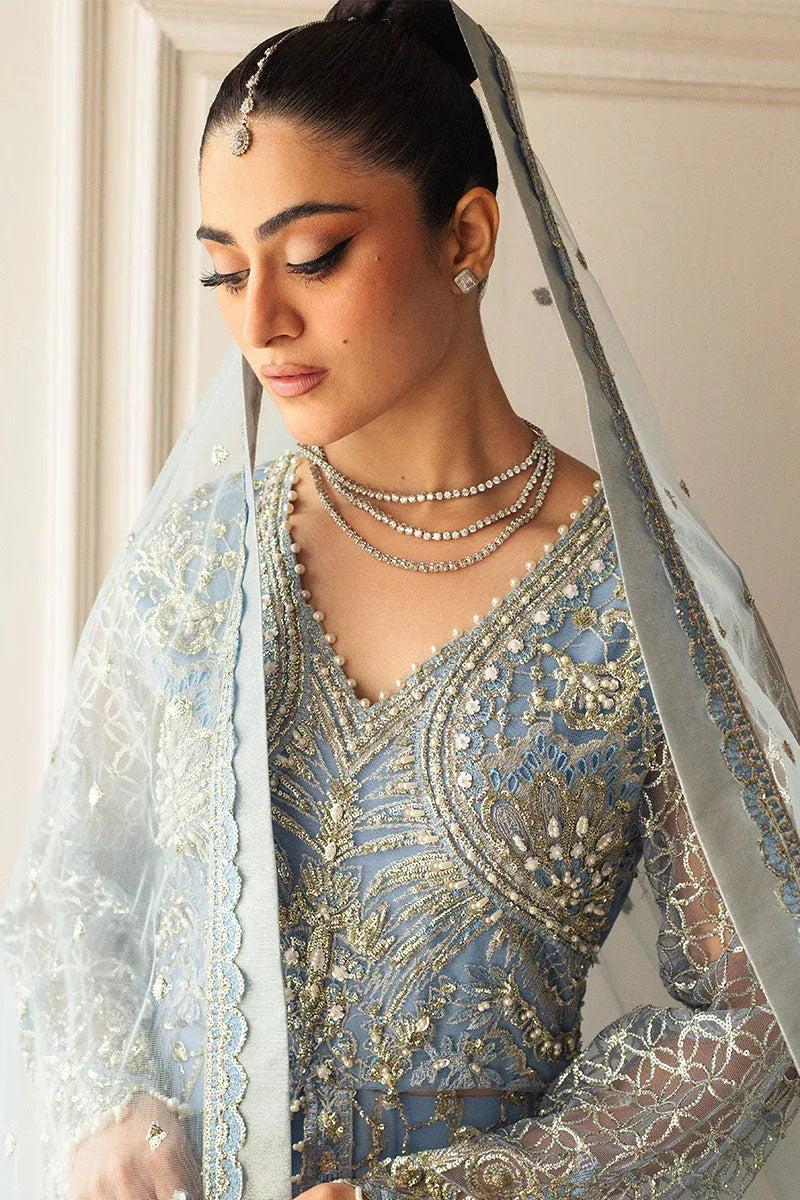 Mushq | Hemline Aura Debut Wedding Formals | PERIWINKLE - Rang-e-Khaas