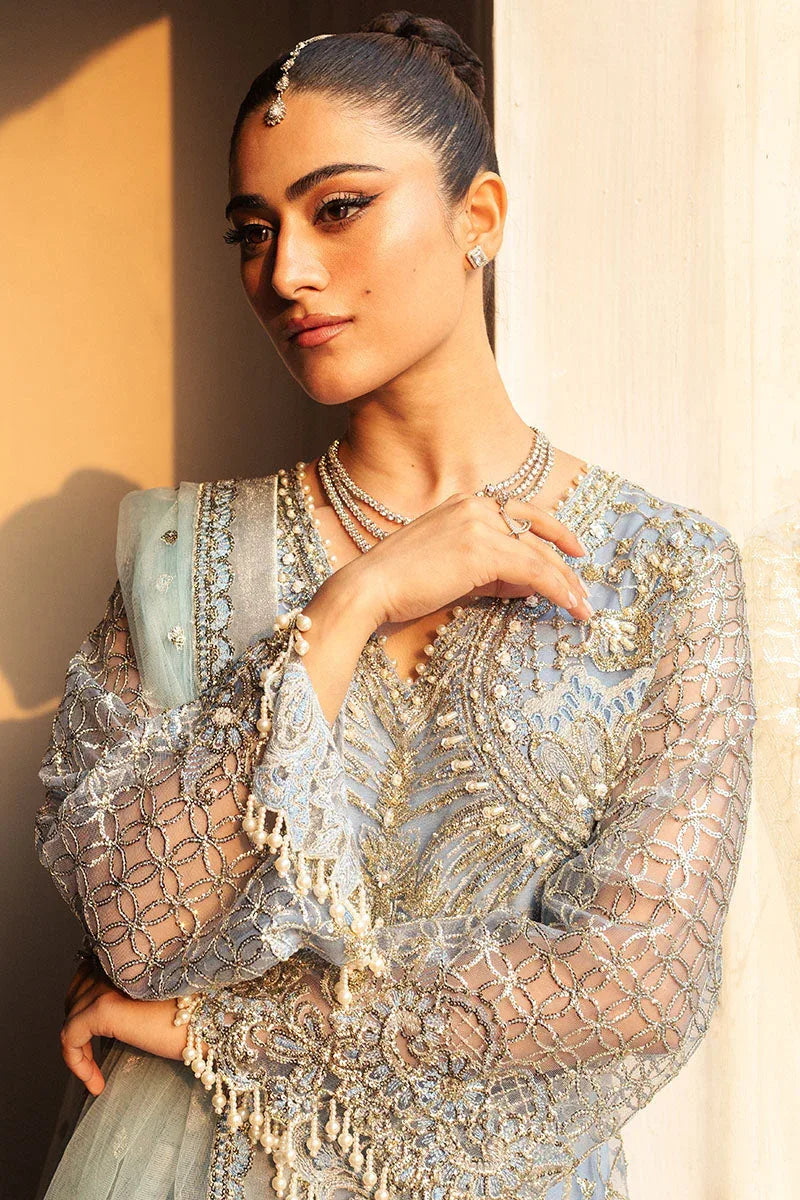 Mushq | Hemline Aura Debut Wedding Formals | PERIWINKLE - Rang-e-Khaas