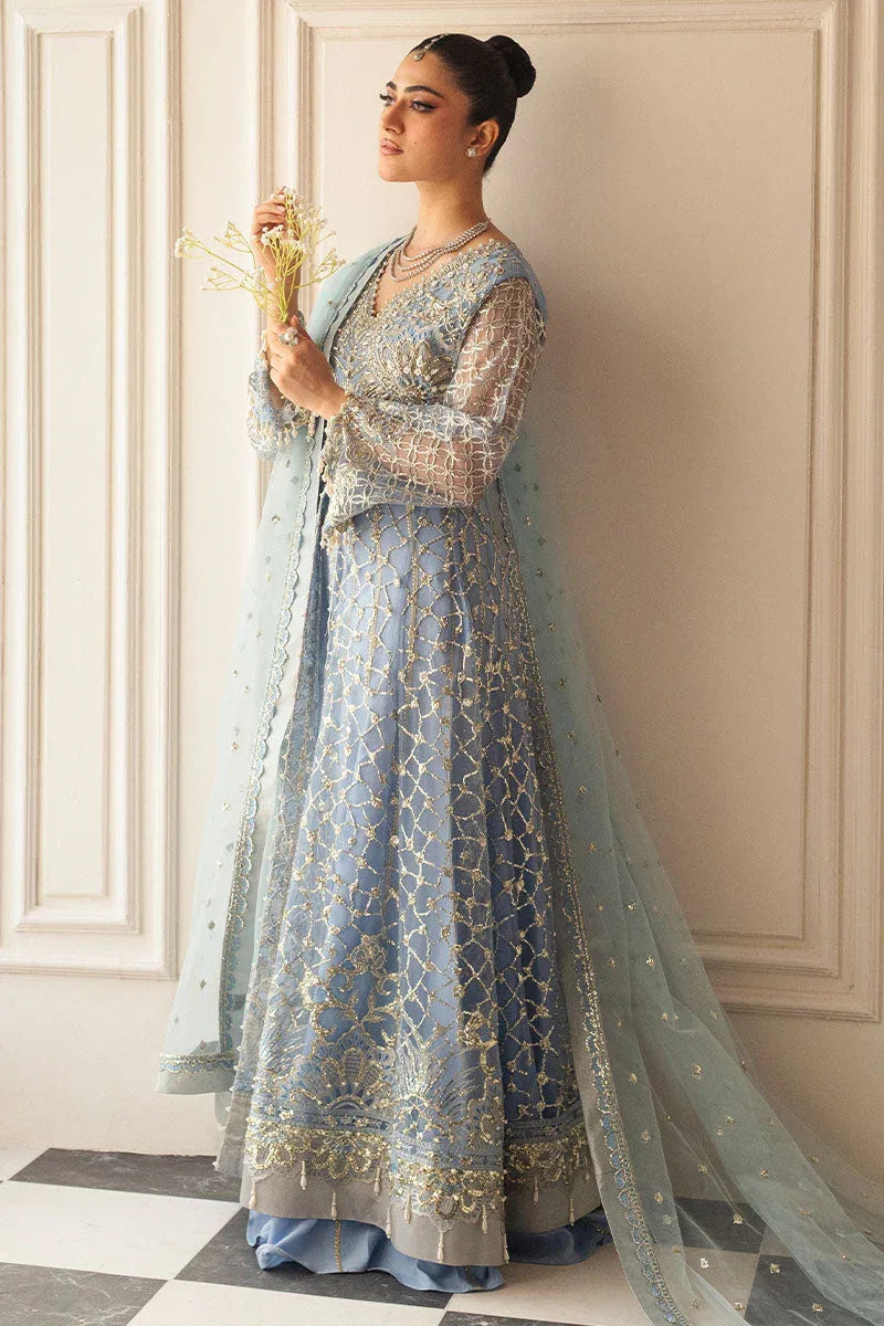 Mushq | Hemline Aura Debut Wedding Formals | PERIWINKLE - Rang-e-Khaas