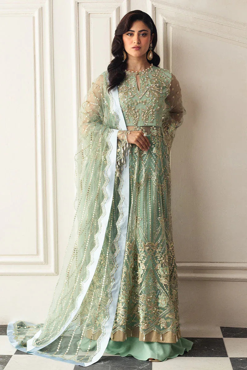 Mushq | Hemline Aura Debut Wedding Formals | PISTACHIO - Rang-e-Khaas