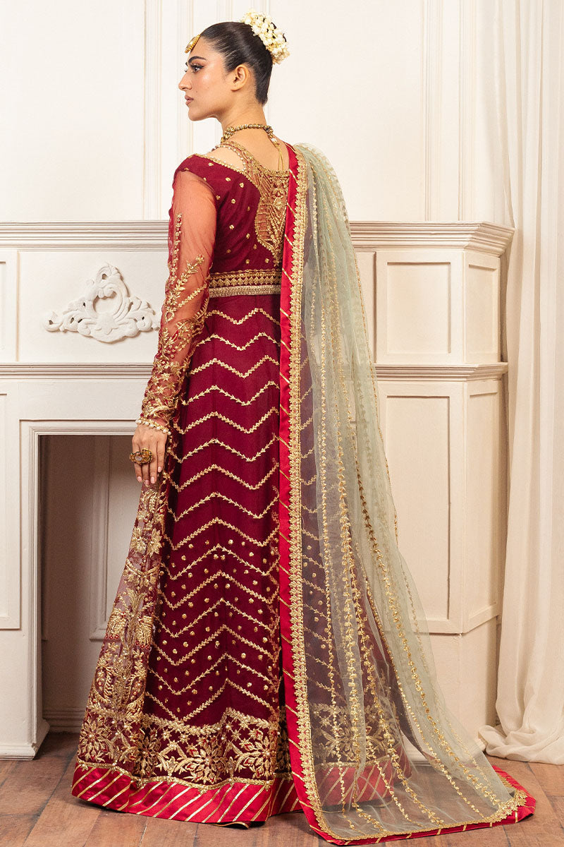 Mushq | Hemline Aura Debut Wedding Formals | SCARLET - Rang-e-Khaas