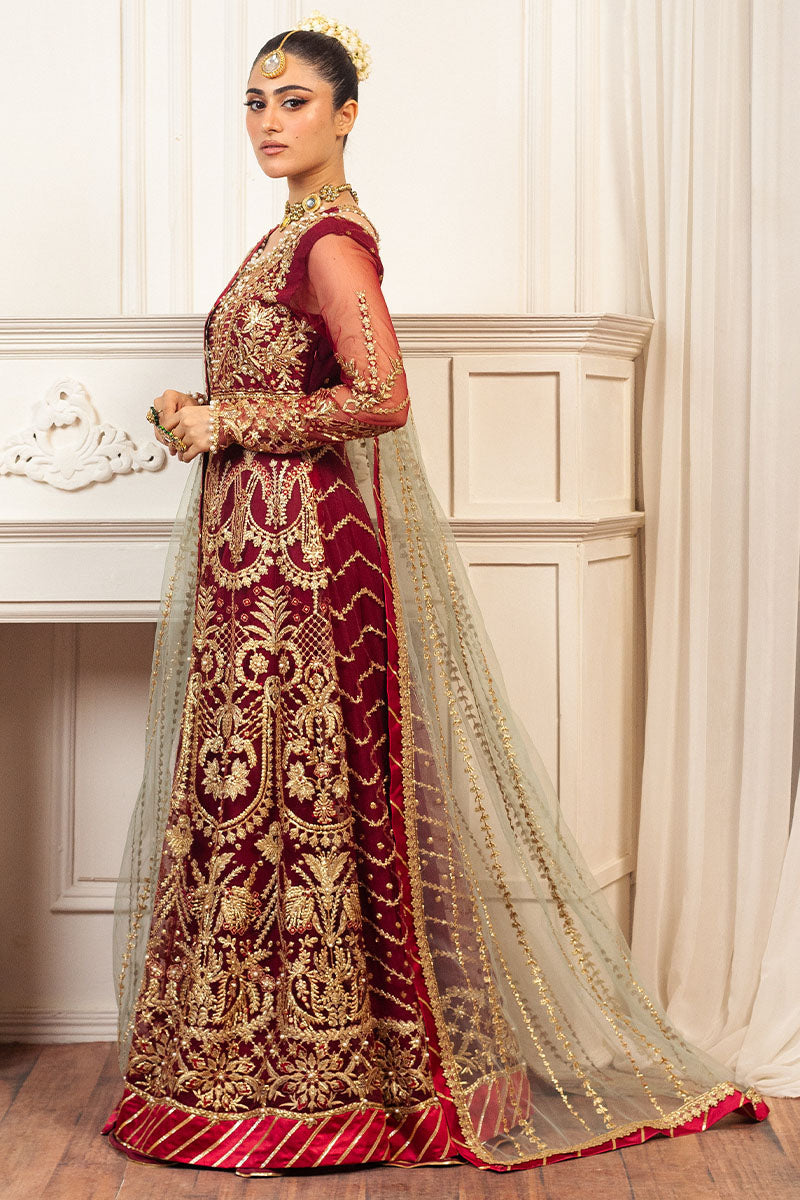Mushq | Hemline Aura Debut Wedding Formals | SCARLET - Rang-e-Khaas