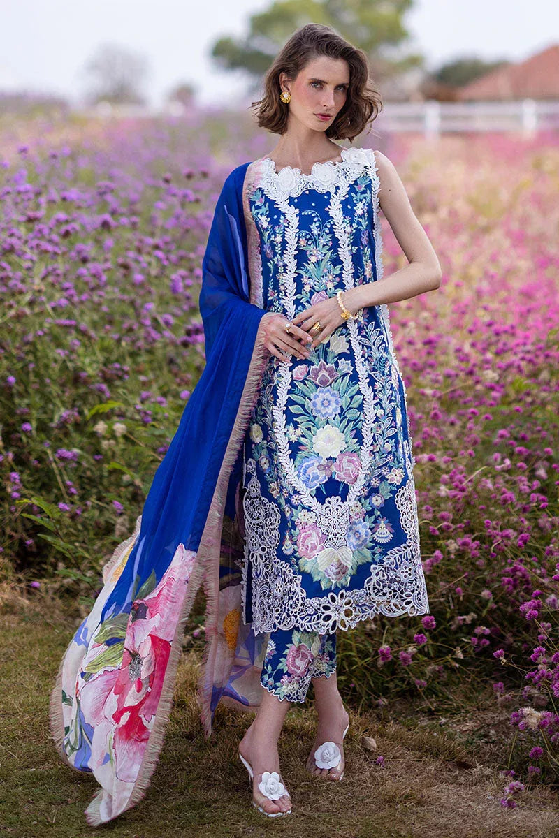Mushq | Hemline The Secret Garden | BLUE MORPHO - Rang-e-Khaas
