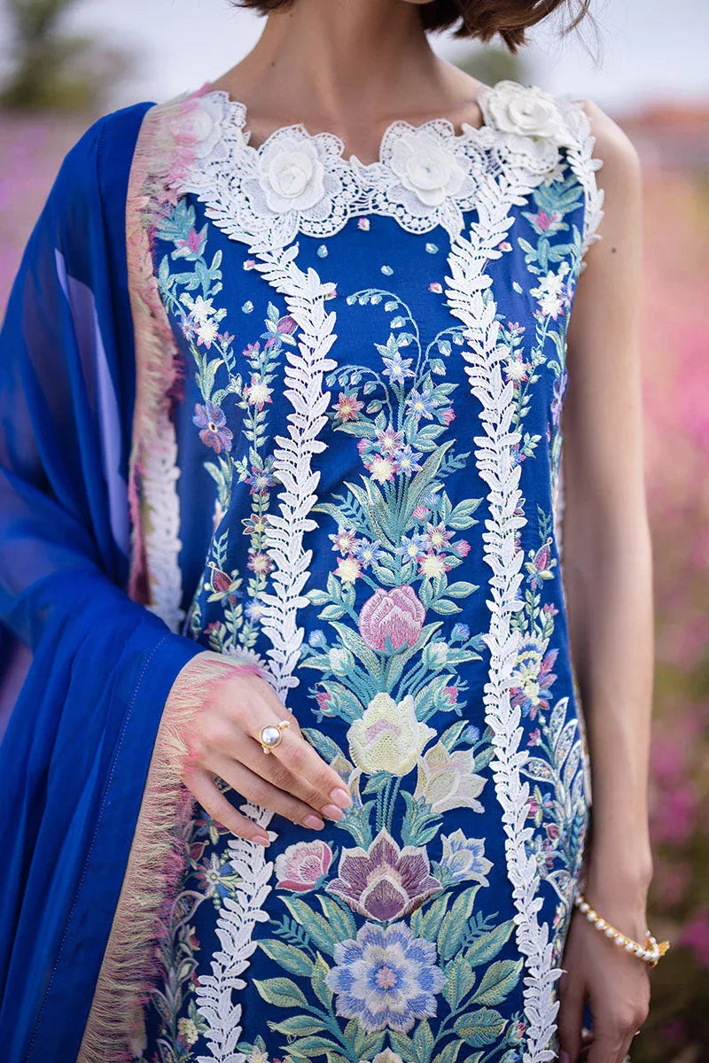 Mushq | Hemline The Secret Garden | BLUE MORPHO - Rang-e-Khaas
