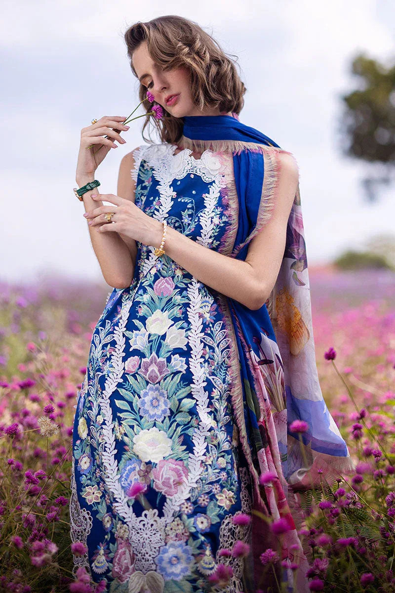 Mushq | Hemline The Secret Garden | BLUE MORPHO - Rang-e-Khaas