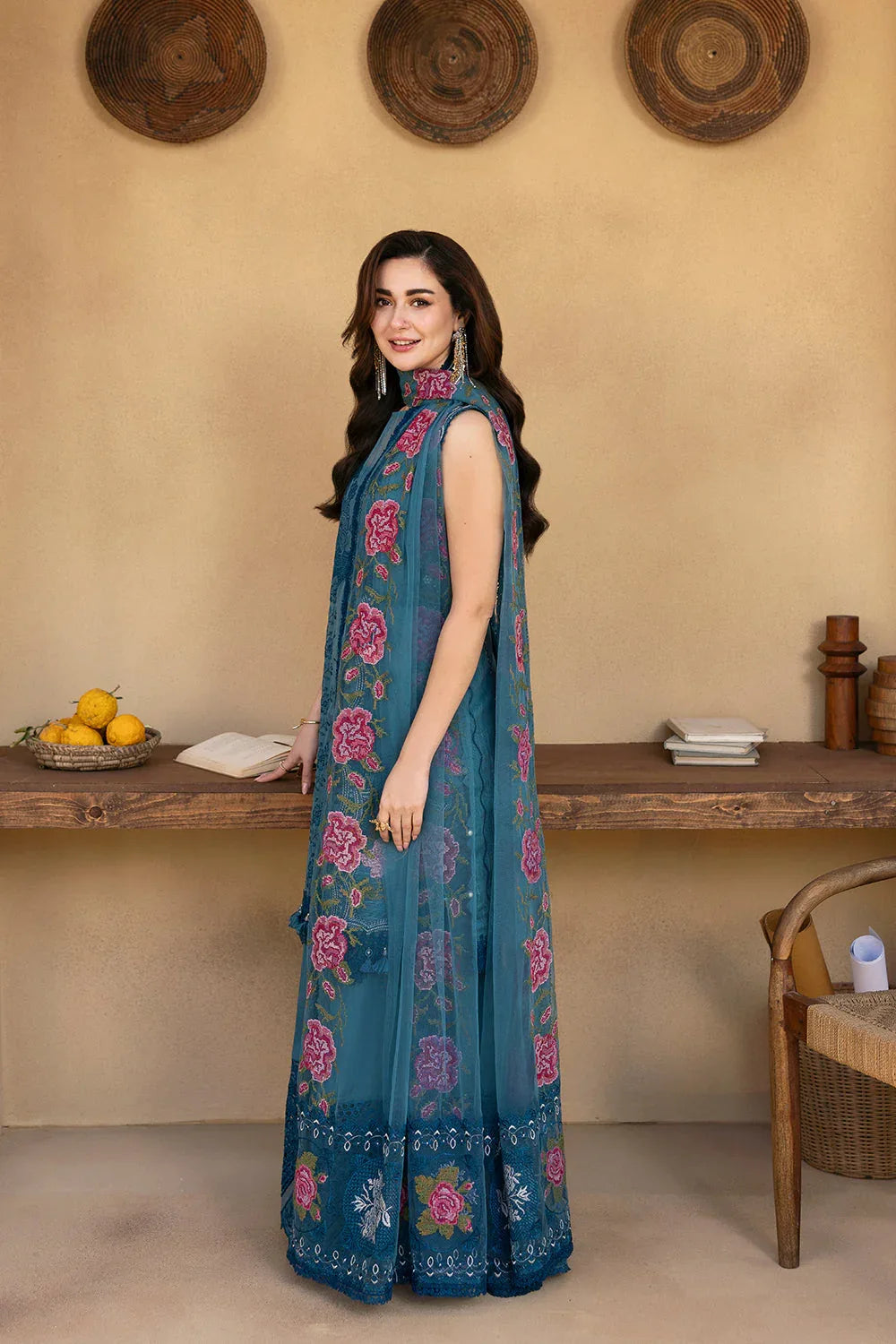Saira Rizwan | Luxury Lawn 25 | ALMA-SRL25-12 - Rang-e-Khaas