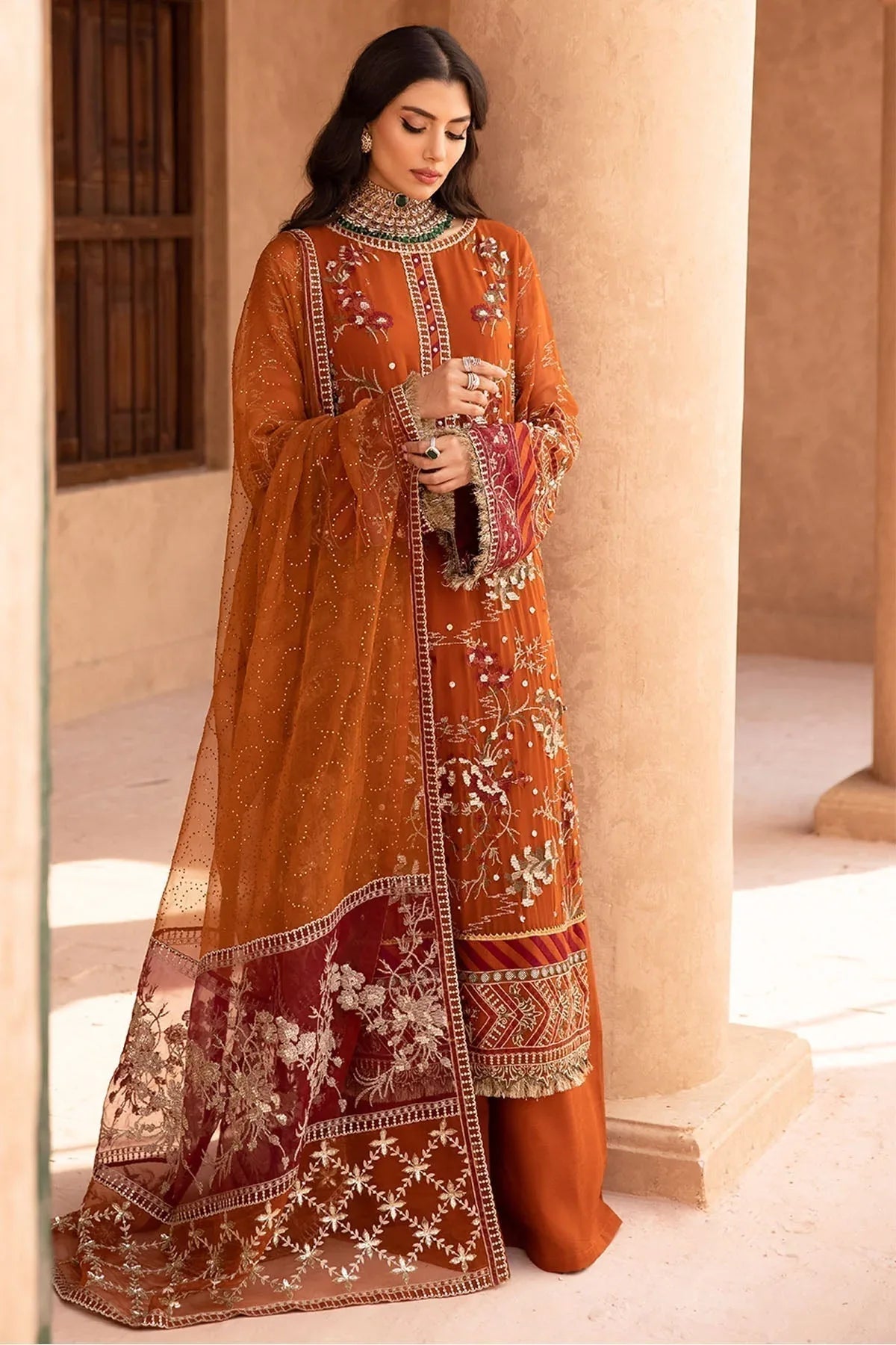 Nureh | Embroidered Luxury Chiffon | NEL-22 - Rang-e-Khaas