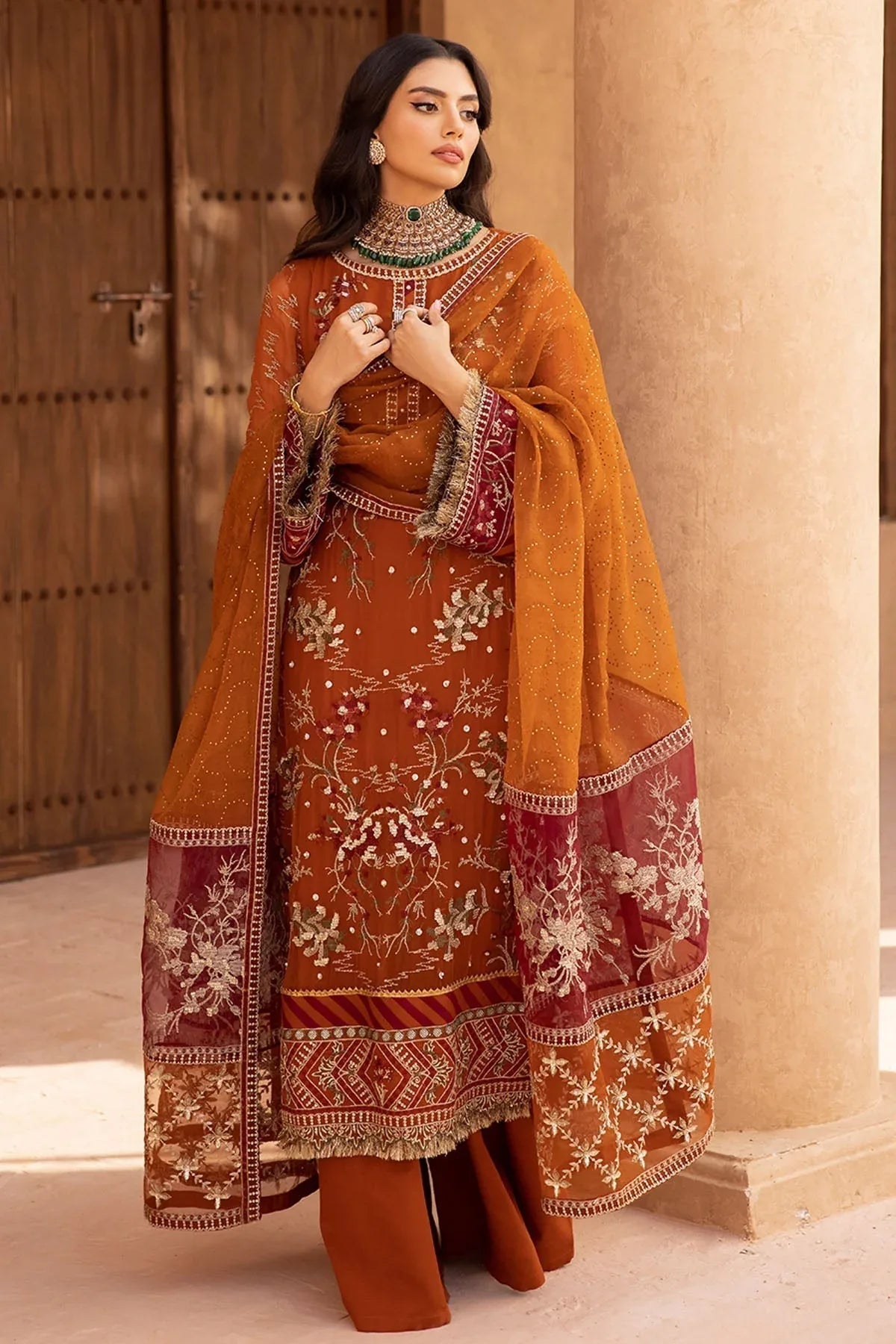 Nureh | Embroidered Luxury Chiffon | NEL-22 - Rang-e-Khaas