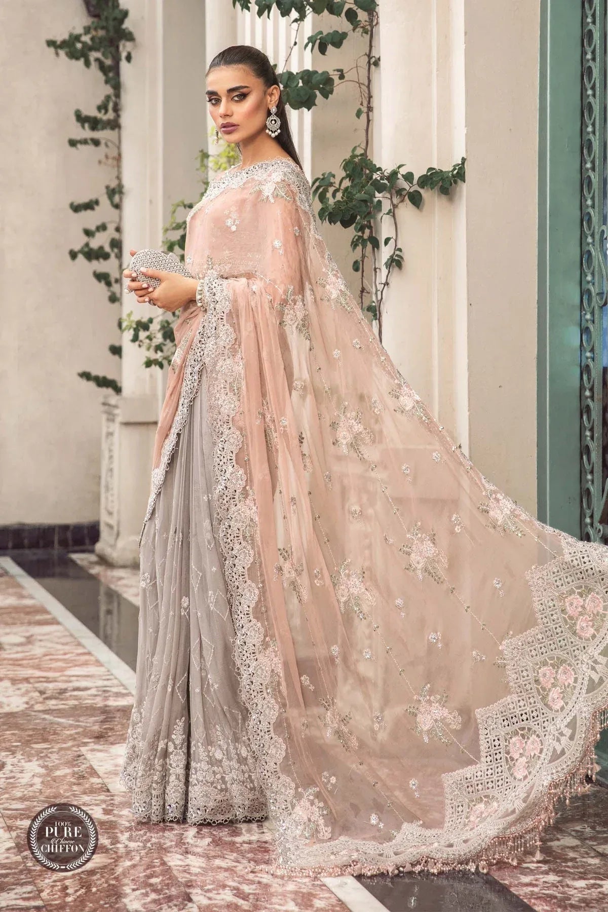 NEW MARIA B - MPC-23-105 Peach And Grey - Rang-e-Khaas
