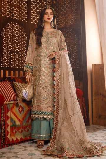NEW MARIA B - Off White with Sea Green (BD-2507) - Rang-e-Khaas