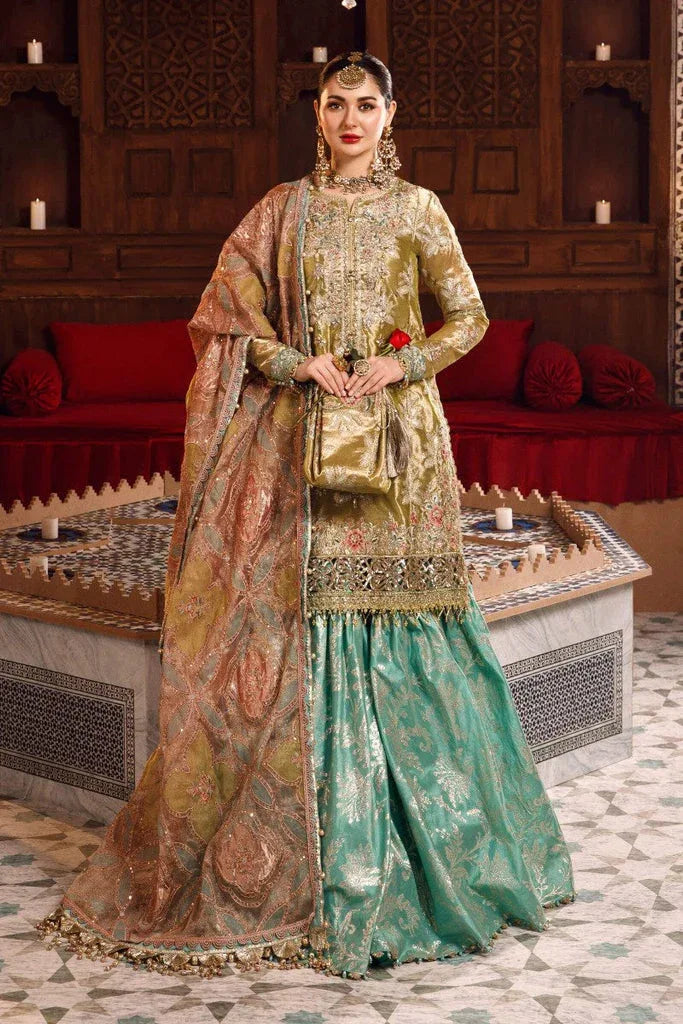 NEW MARIA B -Salmon and Leaf Green - Rang-e-Khaas