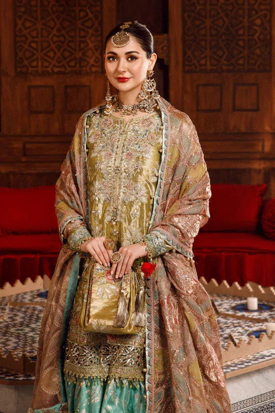 NEW MARIA B -Salmon and Leaf Green - Rang-e-Khaas