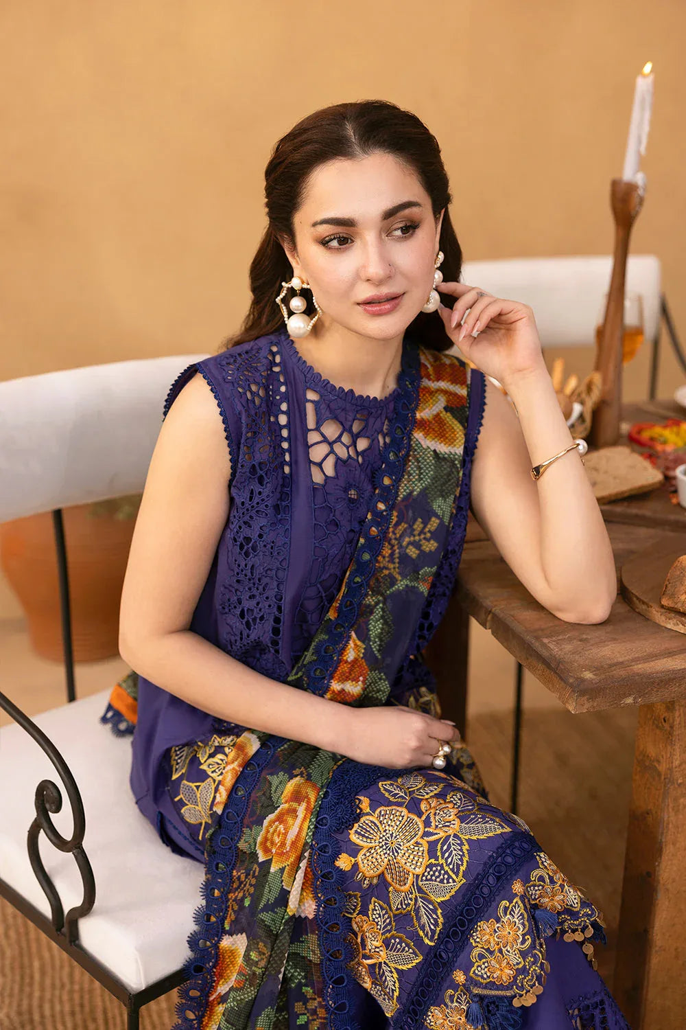 Saira Rizwan | Luxury Lawn 25 | AIMEE-SRL25-01 - Rang-e-Khaas
