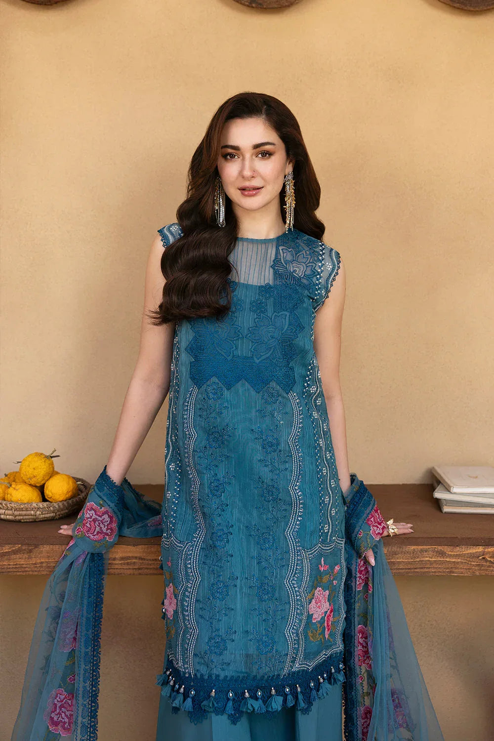 Saira Rizwan | Luxury Lawn 25 | ALMA-SRL25-12 - Rang-e-Khaas