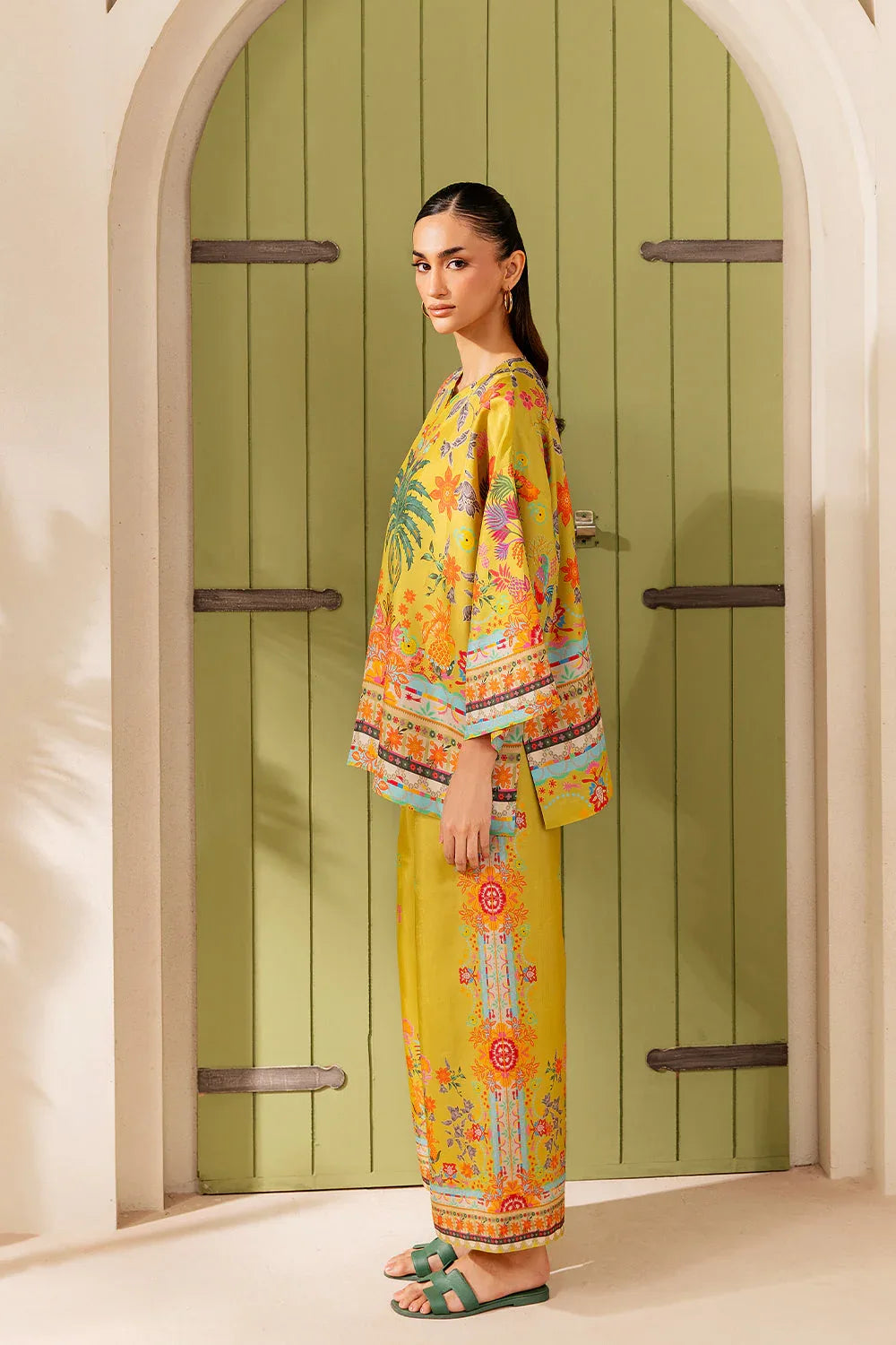 Saira Rizwan | Silk Coords 25 | PALM SUGAR - SRSP-25-04 - Rang-e-Khaas