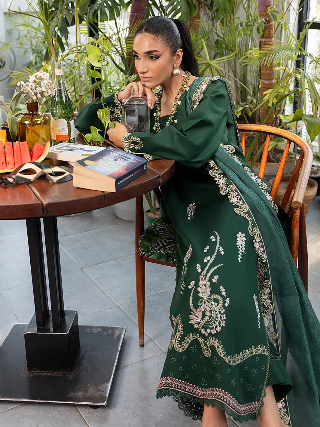 Izel | Meadow Muse Embroidered Lawn 25 | NOORE - Rang-e-Khaas