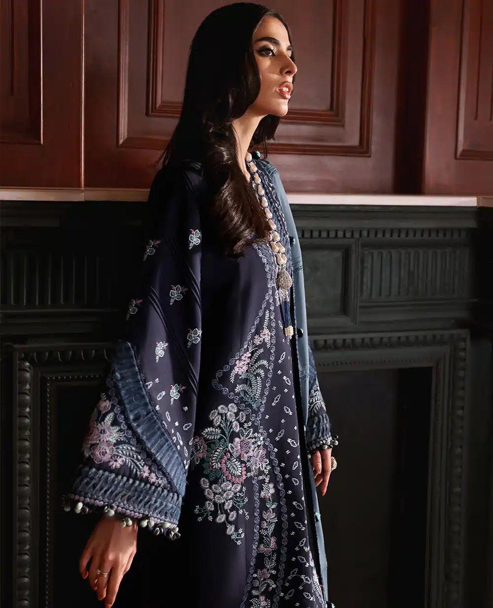Republic Womenswear | Noemei Luxury Shawl 23 | NWU23-D5-B - Rang-e-Khaas
