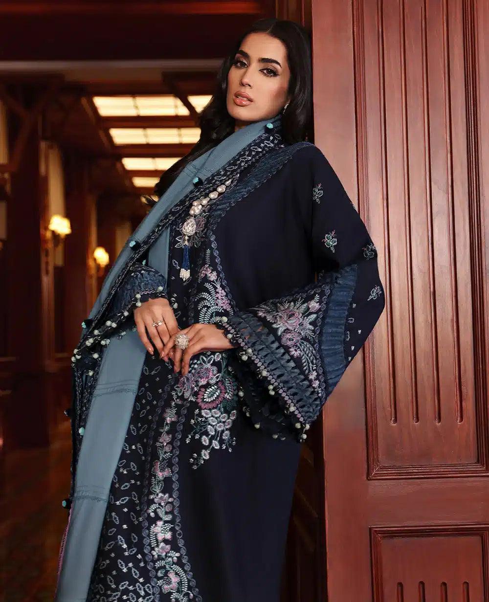 Republic Womenswear | Noemei Luxury Shawl 23 | NWU23-D5-B - Rang-e-Khaas
