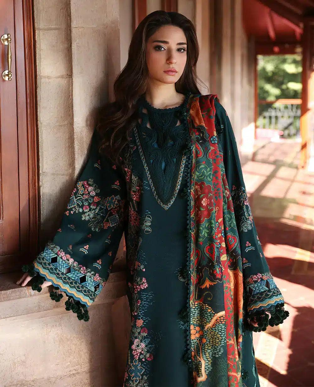 Republic Womenswear | Noemei Luxury Shawl 23 | NWU23-D6-B - Rang-e-Khaas
