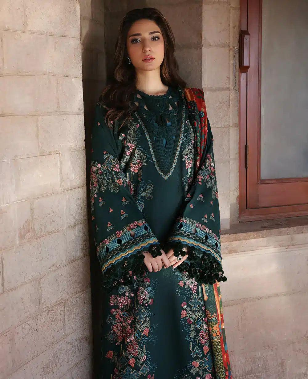 Republic Womenswear | Noemei Luxury Shawl 23 | NWU23-D6-B - Rang-e-Khaas