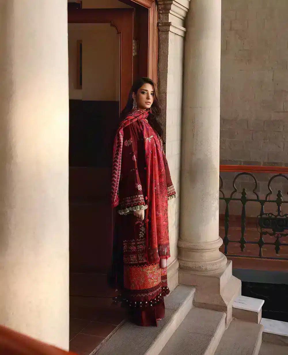 Republic Womenswear | Noemei Luxury Shawl 23 | NWU23-D7-B - Rang-e-Khaas