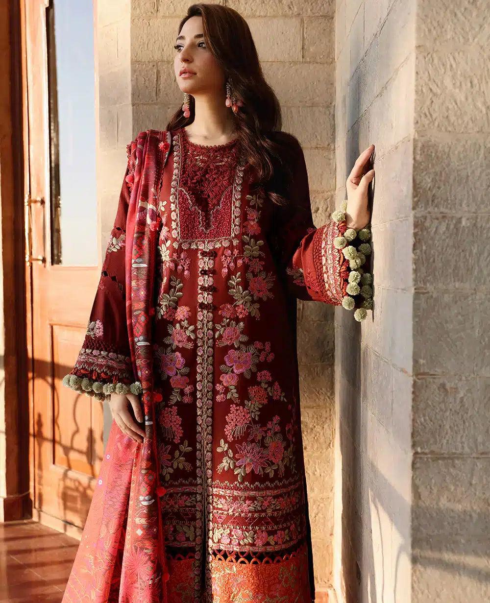 Republic Womenswear | Noemei Luxury Shawl 23 | NWU23-D7-B - Rang-e-Khaas