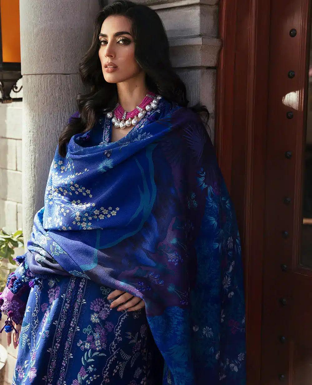 Republic Womenswear | Noemei Luxury Shawl 23 | NWU23-D8-A - Rang-e-Khaas
