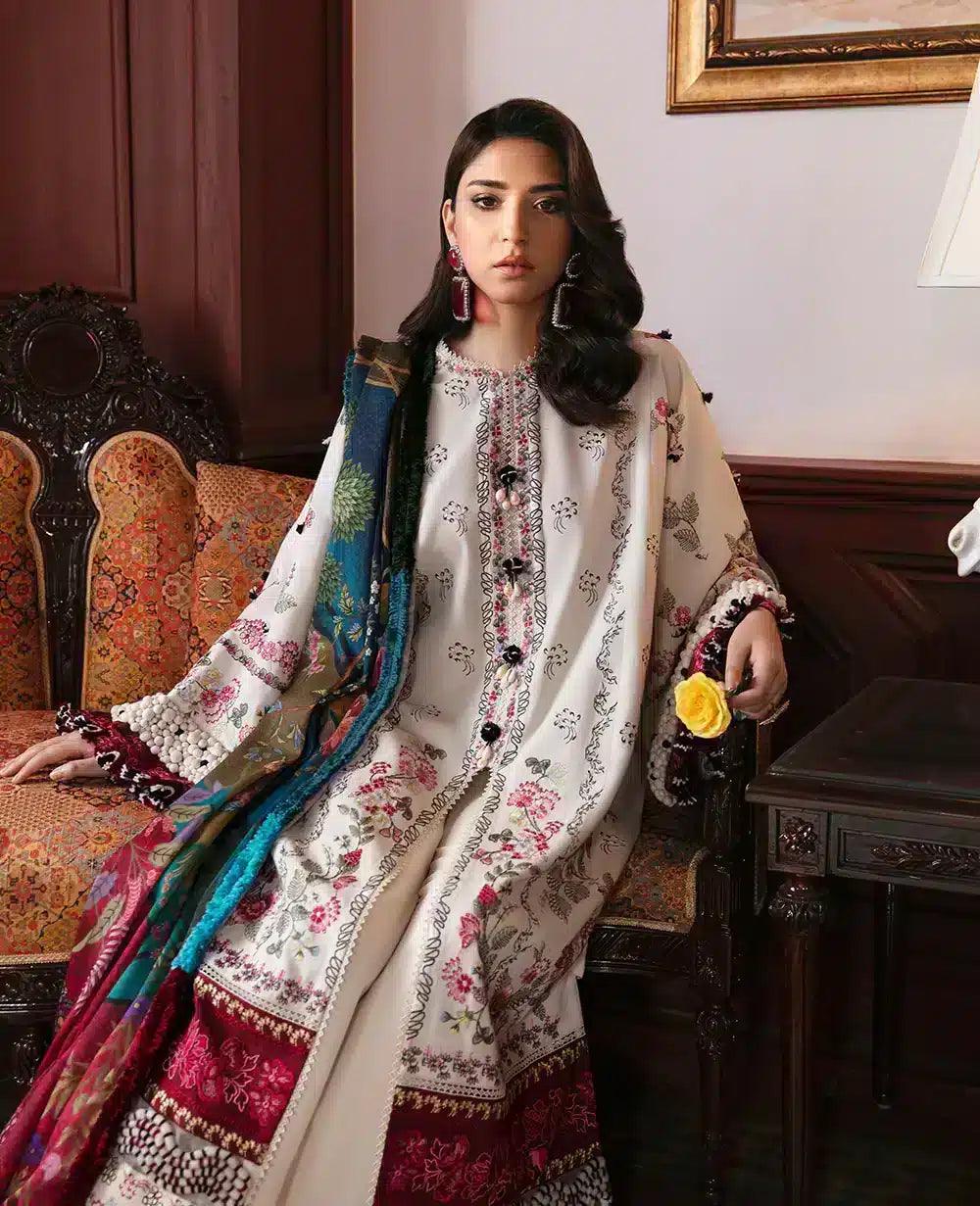 Republic Womenswear | Noemei Luxury Shawl 23 | NWU23-D8-B - Rang-e-Khaas