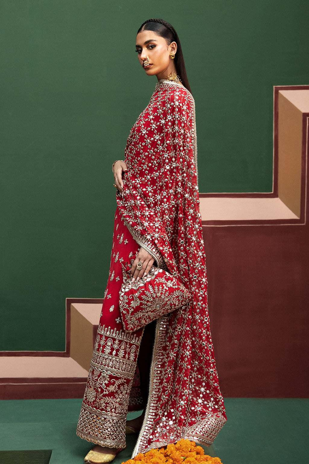 Afrozeh Shehnai Wedding Formal 3Pc Suit AFS-24-02 Nishat