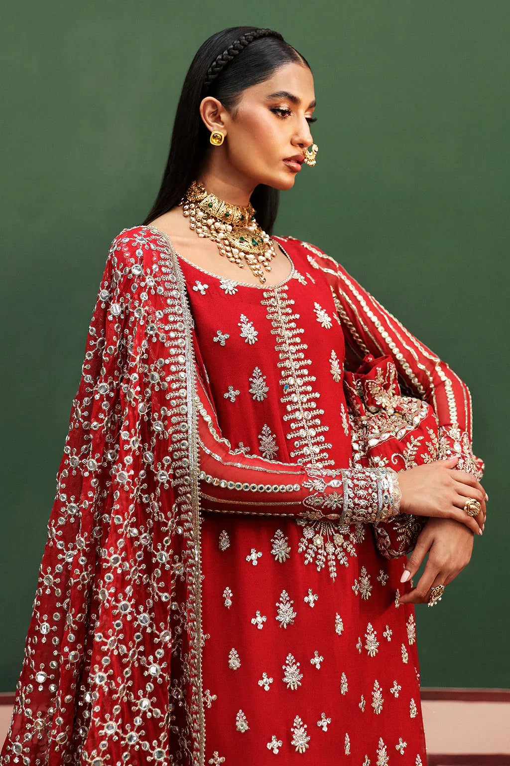 Afrozeh Shehnai Wedding Formal 3Pc Suit AFS-24-02 Nishat - Rang-e-Khaas